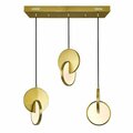 Cwi Lighting Led IslandPool Table Chandelier With Brushed Brass Finish 1206P24-3-629